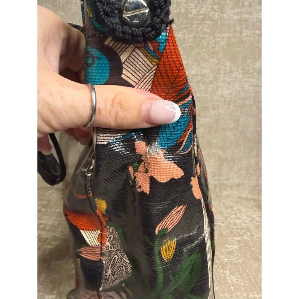 SAKroots Women's River Peace Coated Canvas Tote Shoulder Bag Multicolor Medium